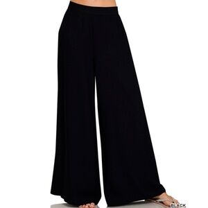 Elegant Black Wide Leg Pants (NWOT)